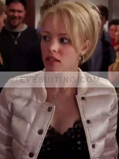 Rachel McAdams Mean Girls 2024 Regina George Pink Puffer Jacket