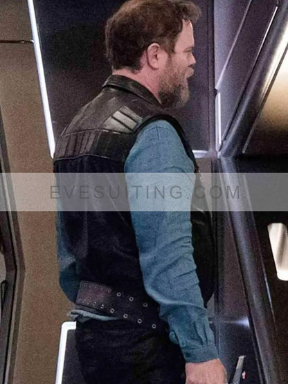 Rainn Wilson Star Trek Discovery Harry Mudd Leather Black Vest
