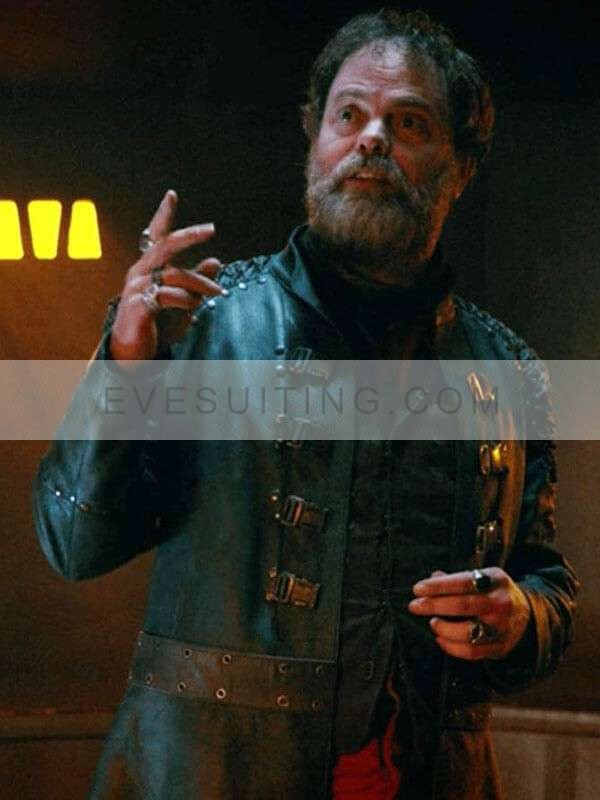 Rainn Wilson Star Trek Discovery SO2 Harry Mudd Black Leather Coat