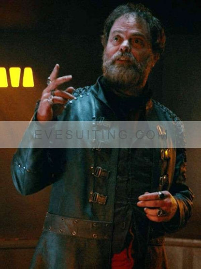 Rainn Wilson Star Trek Discovery SO2 Harry Mudd Black Leather Coat