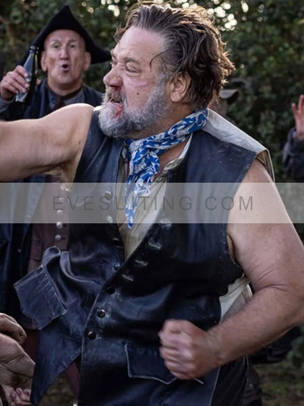 Ray Winstone Movie Prizefighter The Life of Jem Belcher 2022 Bill Warr Black Leather Vest