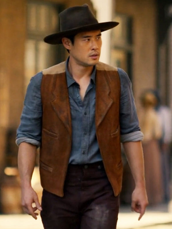 Raymond Lee TV Series Quantum Leap Dr. Ben Brown Suede Leather Vest