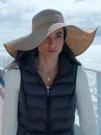 Rhiannon Fish Polar Opposites Puffer Black Vest Puffer Vest