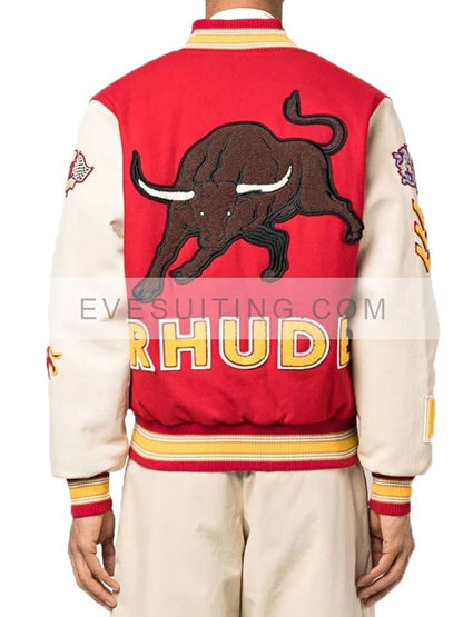 Rhude Bull Market Bomber Varsity Jacket