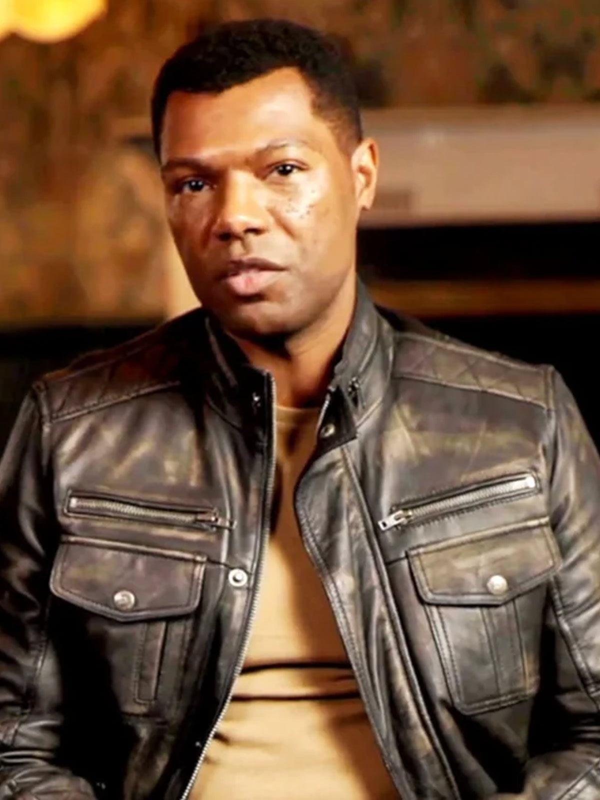 Rickles Movie Abigail 2024 William Catlett Black Leather Jacket