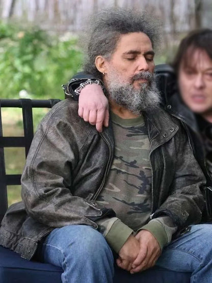 Rico Movie The Forest Hills 2024 Chiko Mendez Distressed Leather Jacket