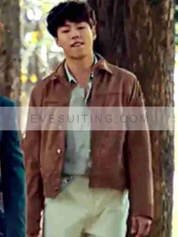 Rio Tv Show Money Heist Korea 2022 Hyun-Woo Lee Suede Leather Jacket