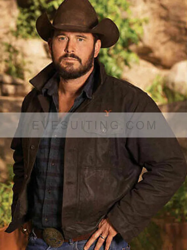 Rip Wheeler Yellowstone Cole Hauser Trucker Black Jacket