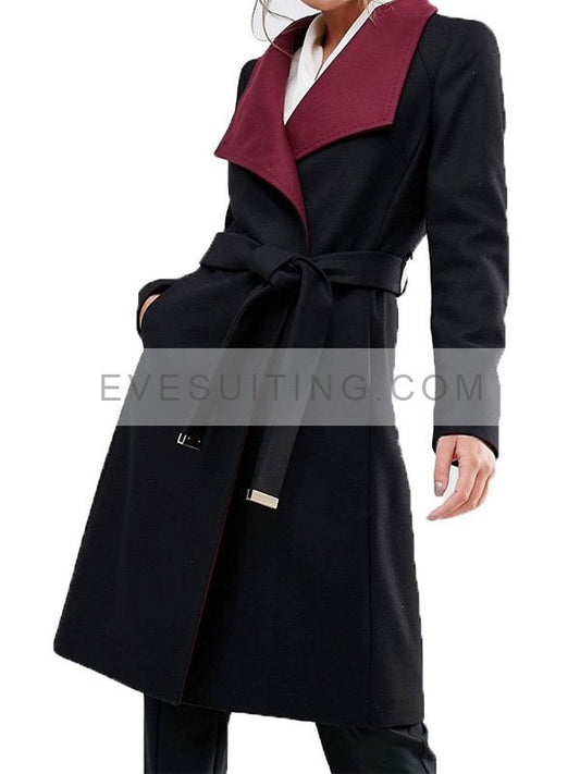 Riverdale Hermione Lodge Black Wool Coat