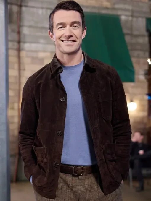 Robert Buckley An Unexpected Valentine Suede Jacket