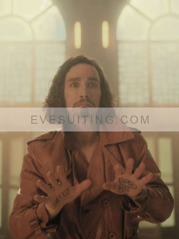 Robert Sheehan The Umbrella Academy S03 Klaus Hargreeves Leather Brown Coat
