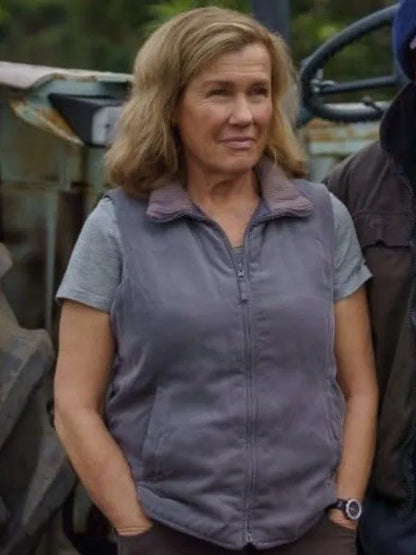 Robyn Malcolm TV Series Far North 2023 Heather Cotton Vest