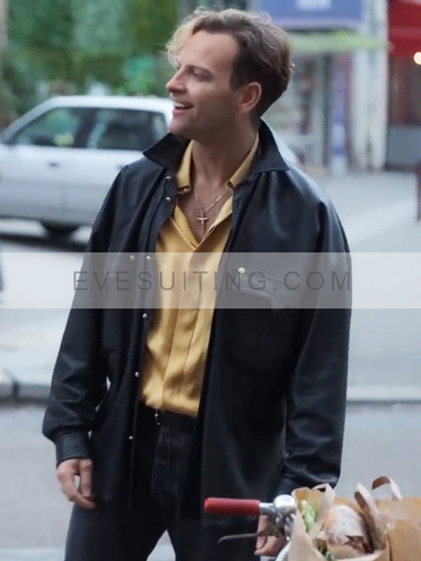 Rocco TV Series Supersex S01 Alessandro Borghi Black Leather Jacket
