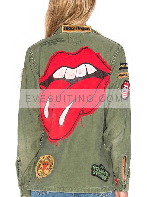 Rolling stones 1975 Army Green Cotton Jacket