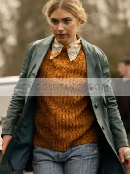 Rose Dugdale Roses War 2024 Leather Coat