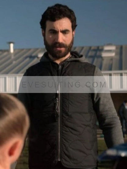 Ted Lasso Roy Kent Black Quilted Vest