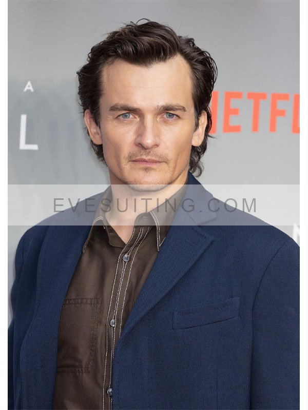 Rupert Friend Anatomy Of A Scandal 2022 James Whitehouse Blue Wool Coat