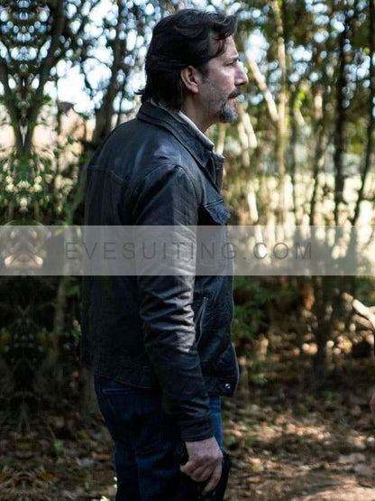 Russ Taylor MacGyver Season 4 Black Leather Jacket