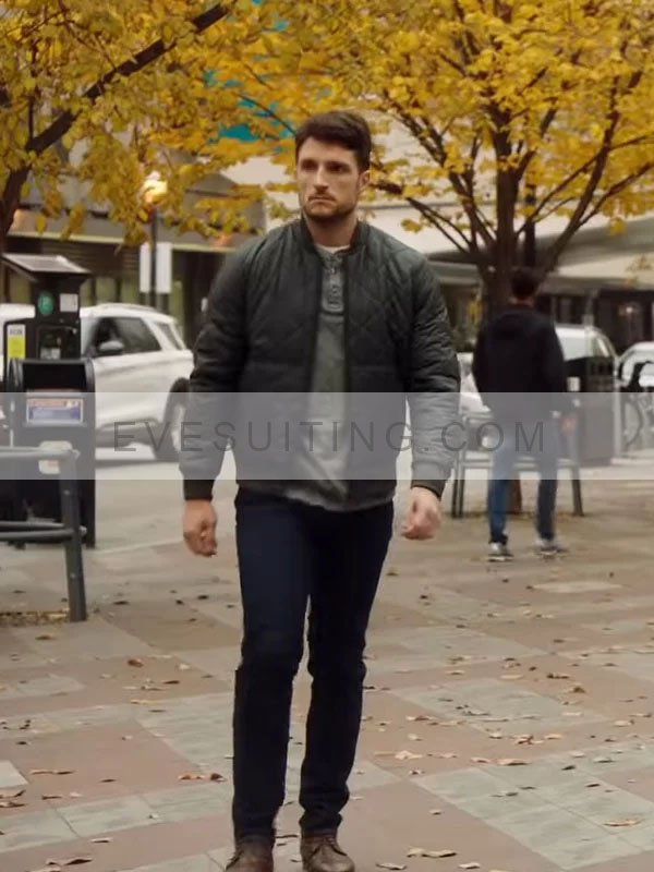 Ryan Bruce The Princess And The Bodyguard Noah Quilted Black Puffer Jacket