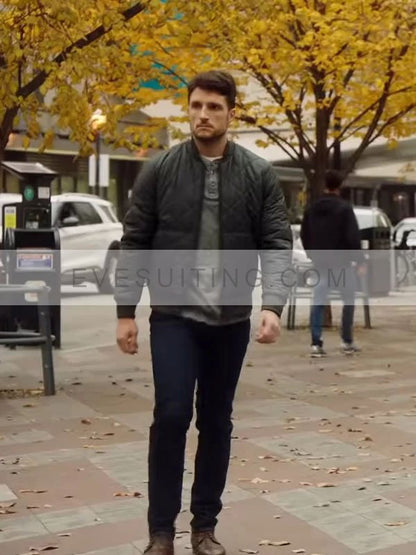 Ryan Bruce The Princess And The Bodyguard Noah Quilted Black Puffer Jacket