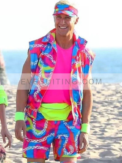 Ryan Gosling Barbie 2023 Ken Rainbow Vest