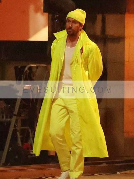 Ryan Gosling The Fall Guy 2024 Yellow Trench Coat
