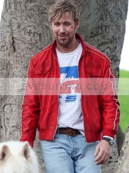 Ryan Gosling The Fall Guy Bomber Red Jacket