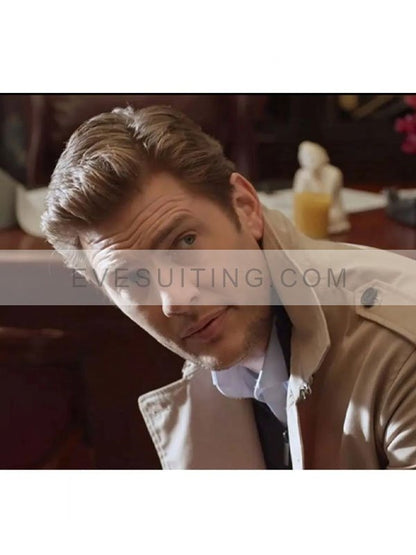Ryan McPartlin Cut, Color, Murder Kyle Crawford Cotton Beige Coat
