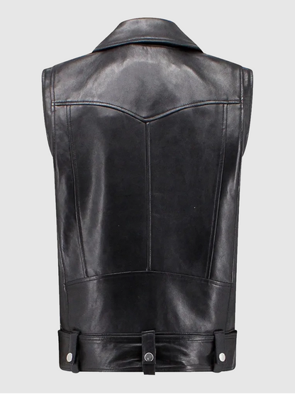 Sammy Abigail Black Leather Vest