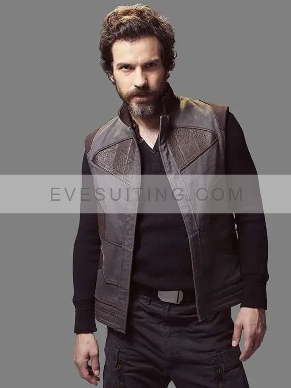 Santiago Cabrera Star Trek Picard S01 Cristóbal Rios Grey Leather Vest