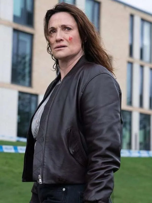 Sarah Parish Curfew Season 1 Leather Jacket