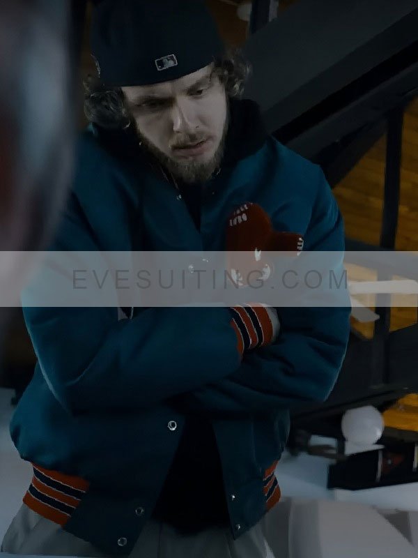 Scalvo Movie The Instigators 2024 Jack Harlow Blue Varsity Jacket