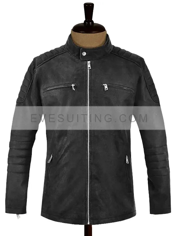 Scott Adkins Accident Man Leather Black Jacket