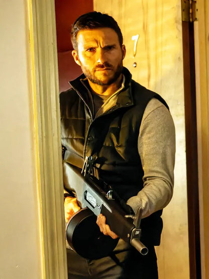 Scott Eastwood Alarum 2025 Black Vest