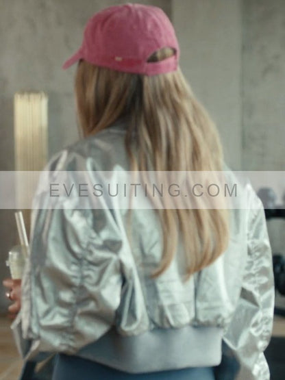 Season 1 Daisy Jelley Silver Bomber Jacket