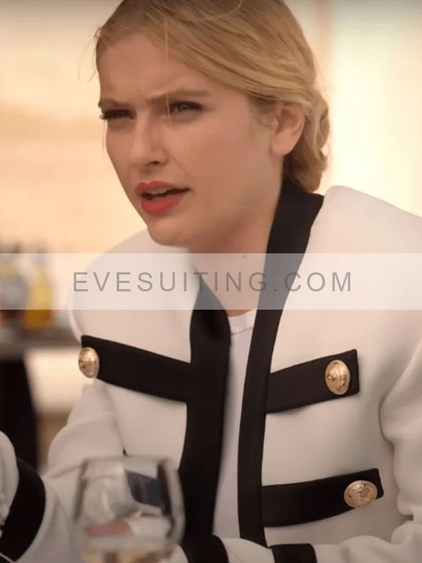 Season 2 Camille Razat White And Black Jacket