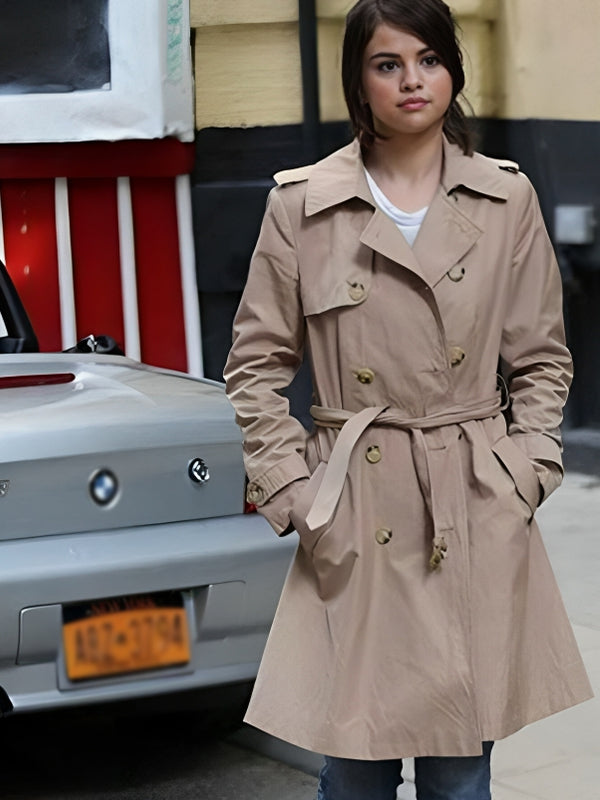 Selena Gomez Beige Coat