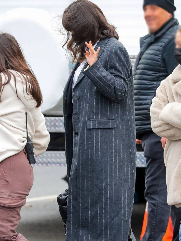 Selena Gomez Only Murders In The Building S03 Pinstripe Coat