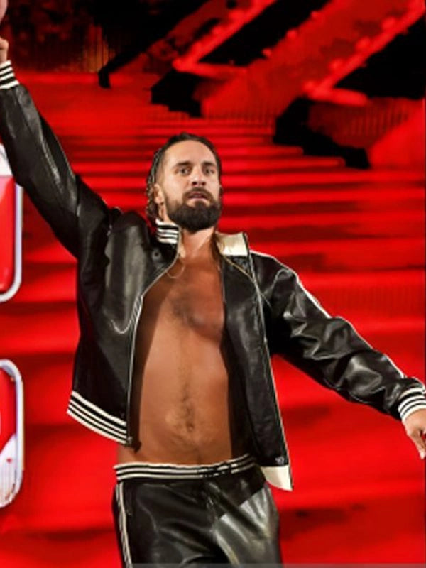 Seth Rollins WWE Monday Night Raw 2024 Leather Jacket