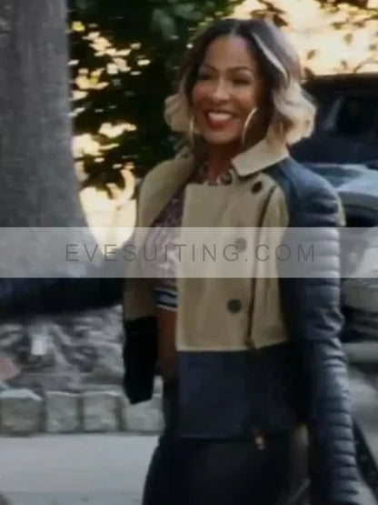Sheree Whitfield RHOA Black & Brown Leather Jacket