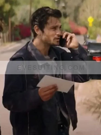 Shiloh Fernandez Movie Private Property 2022 Duke Black Jacket