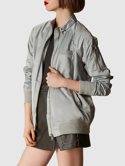 Women's Silver Stain Bomber Jacket