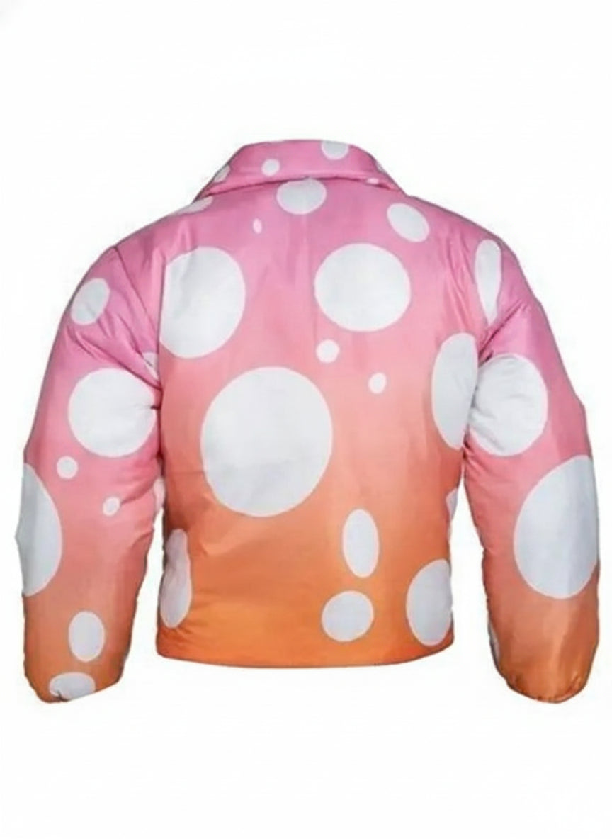 Singer Justin Bieber Peaches Puffer Pink Jacket