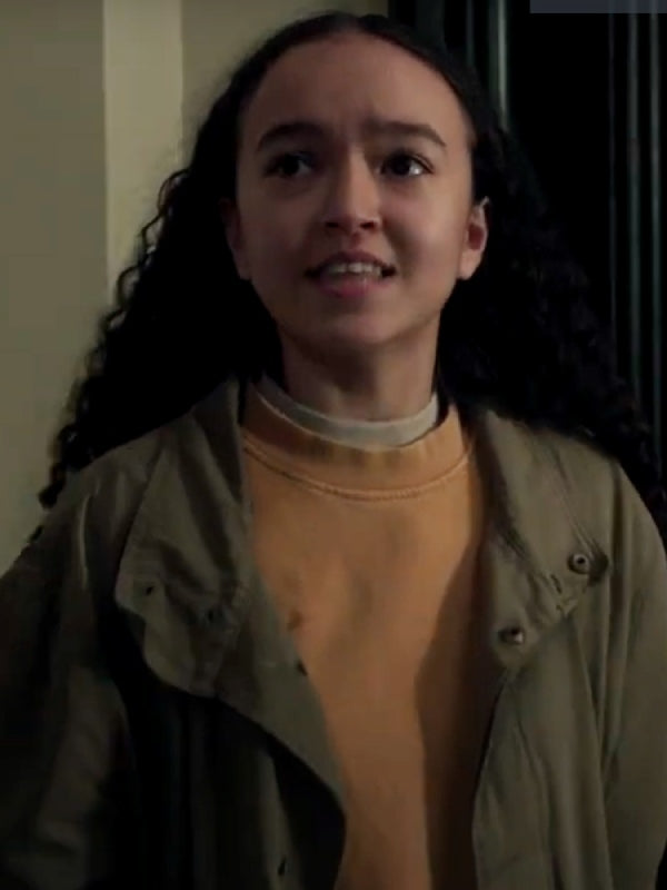 Sirena Gulamgaus Movie Humane 2024 Mia York Green Cotton Jacket