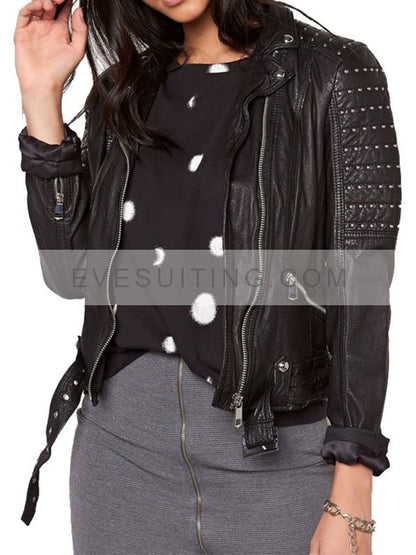 Slim Fit Black Leather Motorcycle Jacket