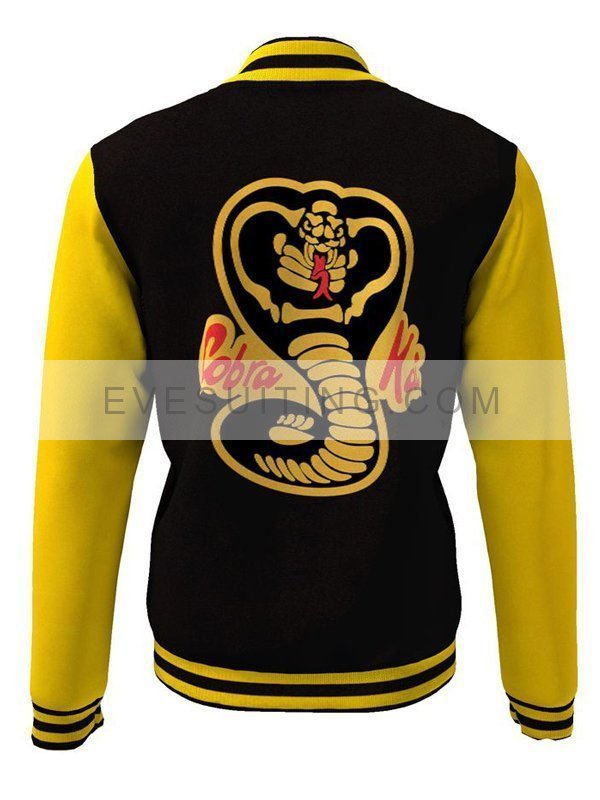 Snake Logo Cobra Kai Moletom Karate Kid Bomber Letterman Jacket