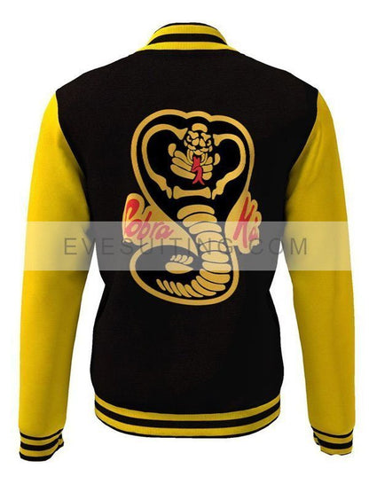 Snake Logo Cobra Kai Moletom Karate Kid Bomber Letterman Jacket