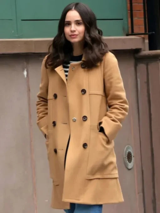 Sofia Carson The Life List 2025 Wool Coat