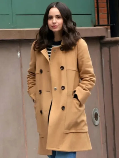 Sofia Carson The Life List 2025 Wool Coat