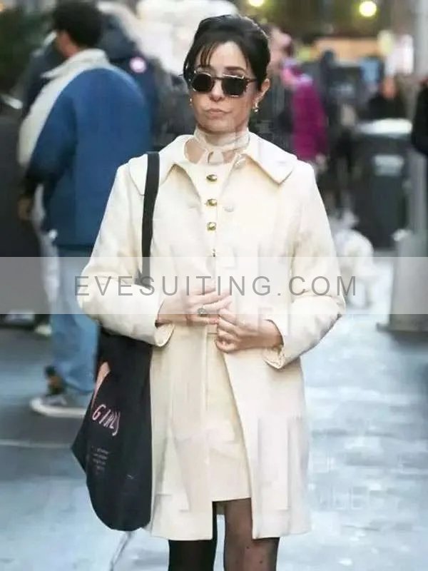 Sofia Falcone White Wool Coat